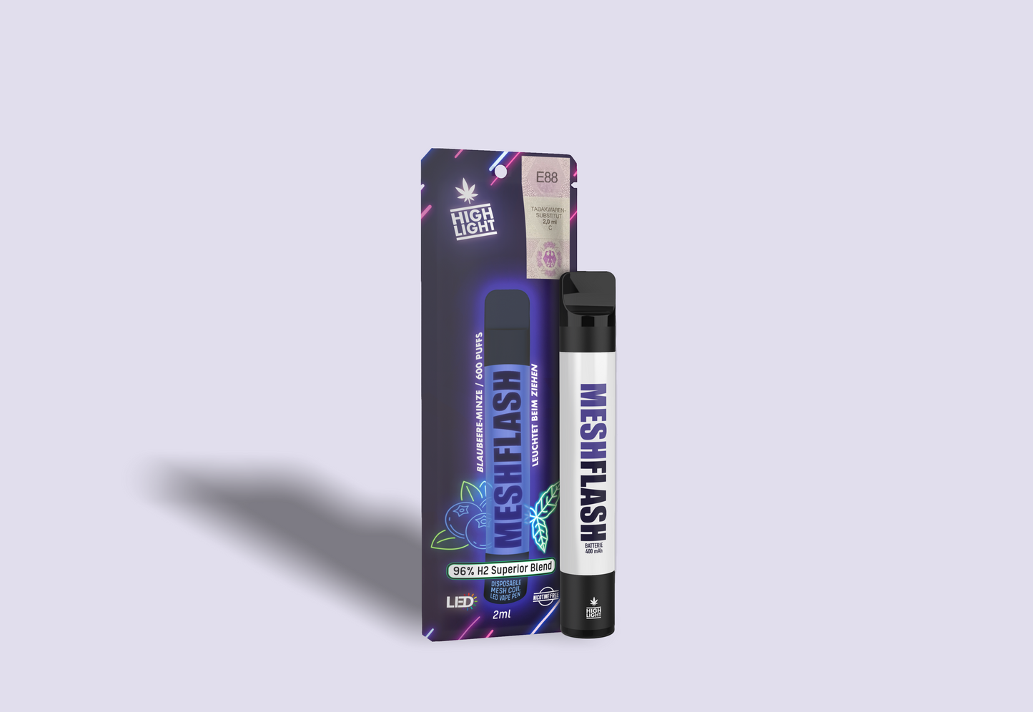 Highlight-Meshflash H2 Superior Blaubeere-Minze 2ml