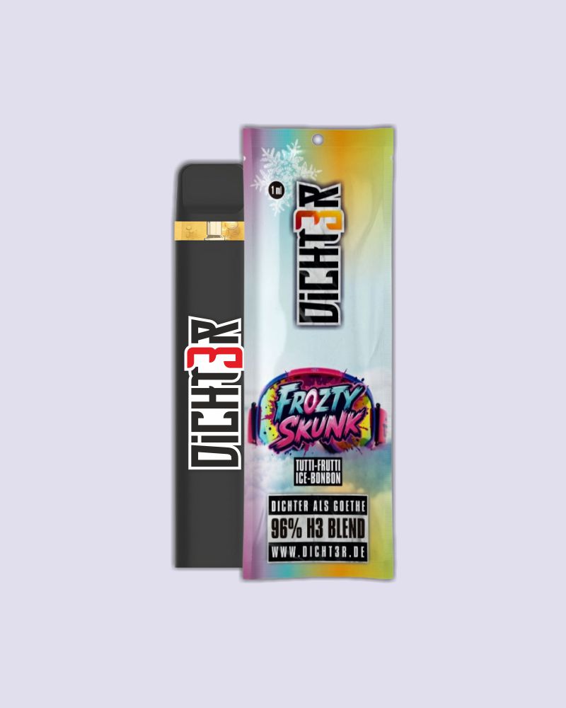 Dicht3r - 96% H3 Blend  Vape - Frozty Skunk (Tutti-Frutti Icebonbon)