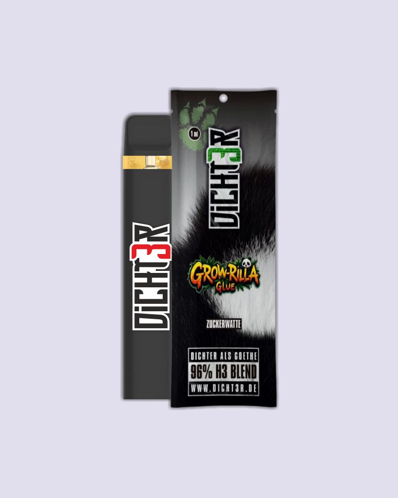 Dicht3r - 96% H3 Blend  Vape - Grow-Rilla Glue (Zuckerwatte)