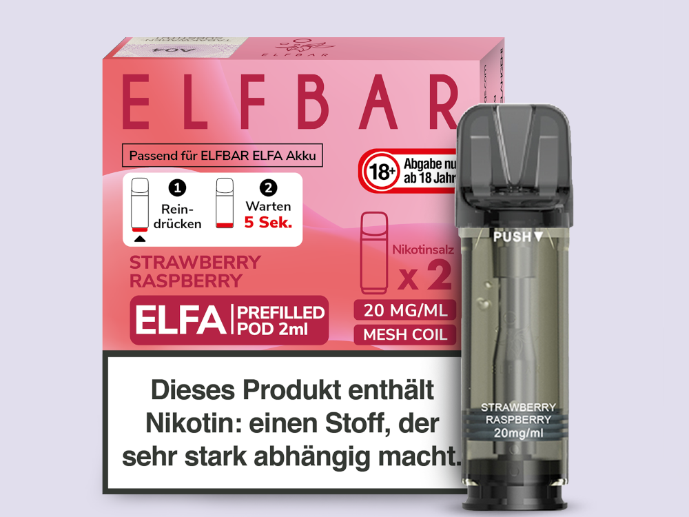 ELFA CP Prefilled Pod Strawberry Raspberry 20mg/ml