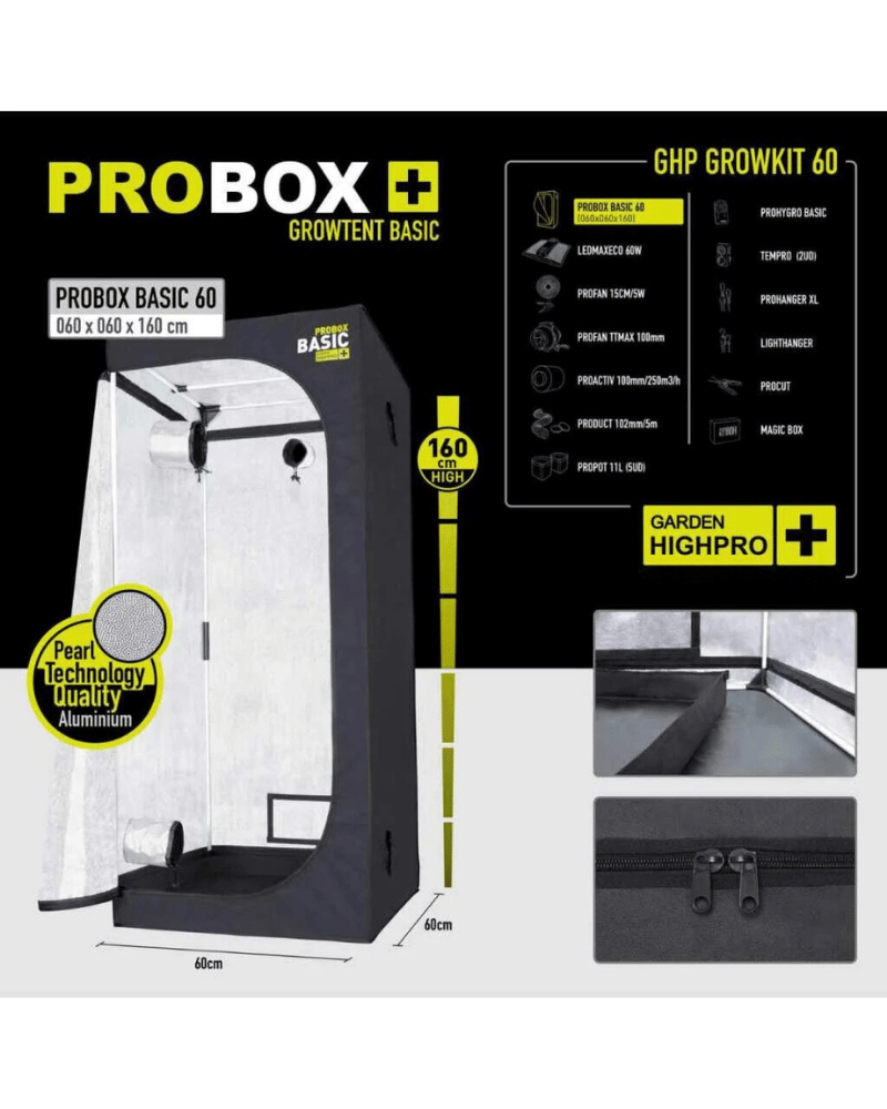 Growbox Set Klein - 60x60x160cm