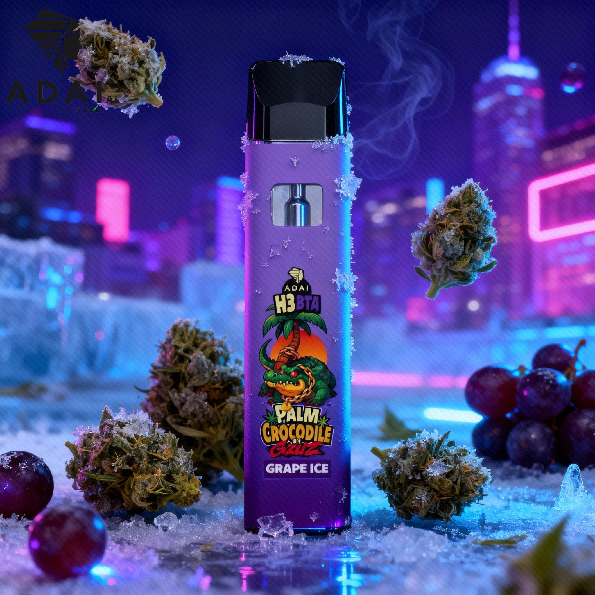 Palm Crocodile By Gzuz - H3BTA - Grape Ice 1ml