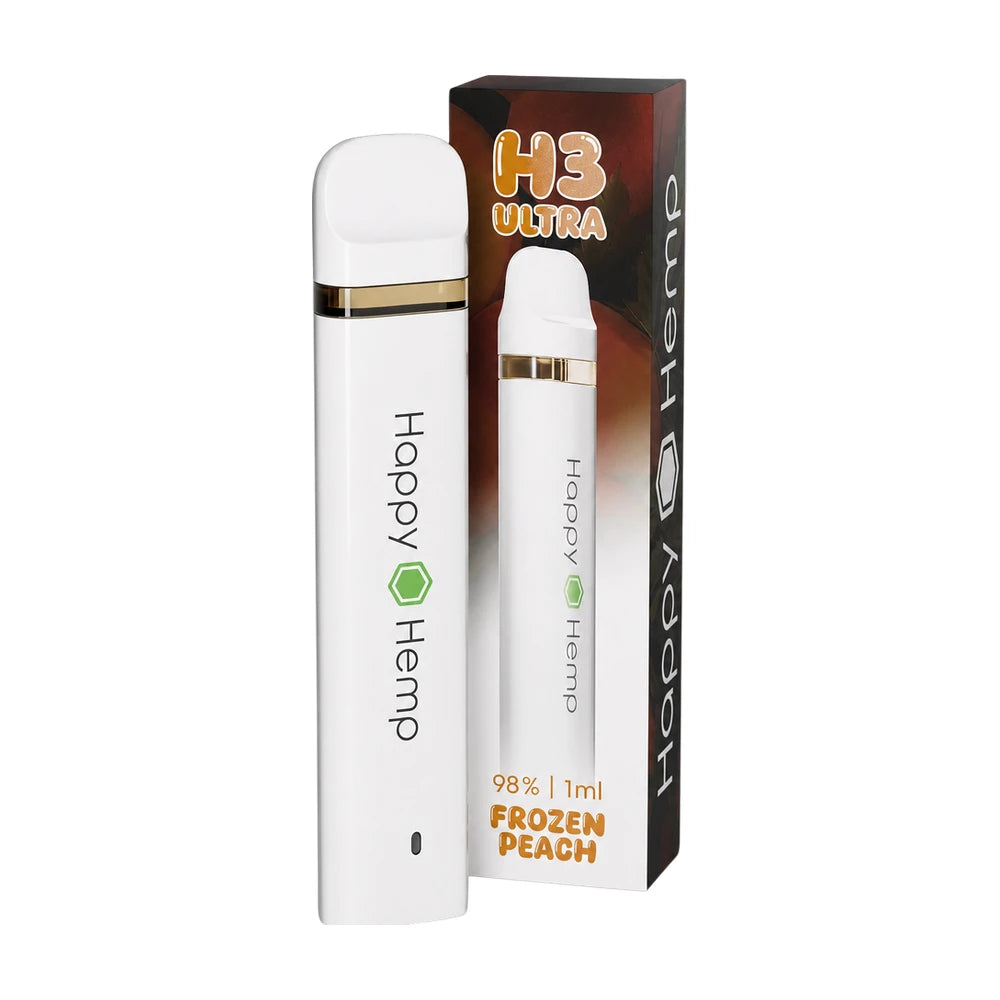 Happy Hemp H3 Ultra Vape 98% - Frozen Peach 1ml