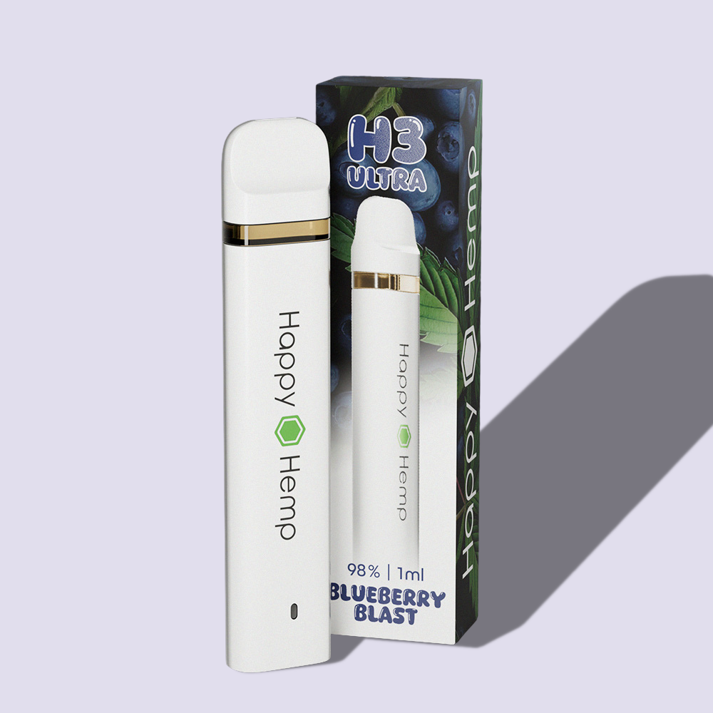 Happy Hemp H3 Ultra Vape 98% - Blueberry Blast 1ml