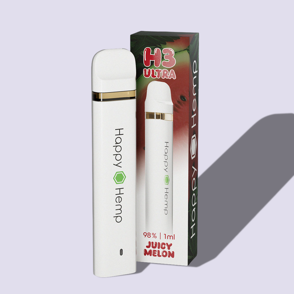 Happy Hemp H3 Ultra Vape 98% - Juicy Melon 1ml