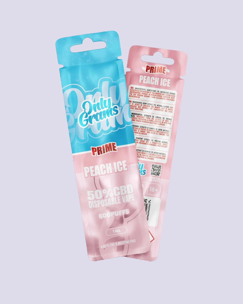 OnlyGrams CBD Vape Pen 50% - Peach Ice - HHC VAPES