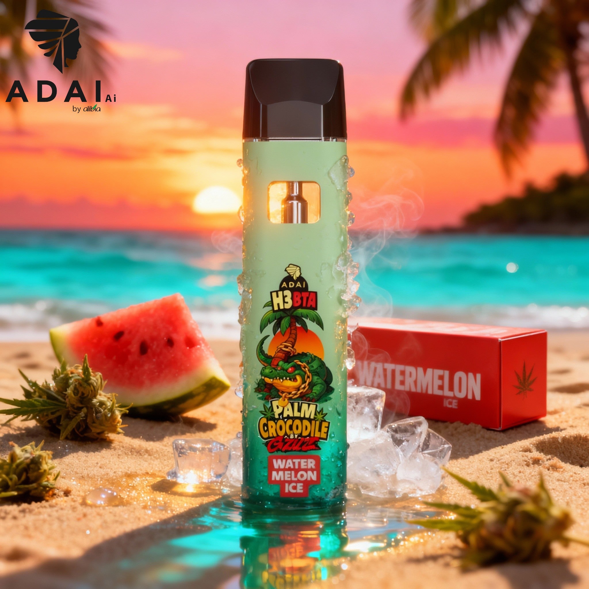 Palm Crocodile By Gzuz - H3BTA - Watermelon Ice 1ml